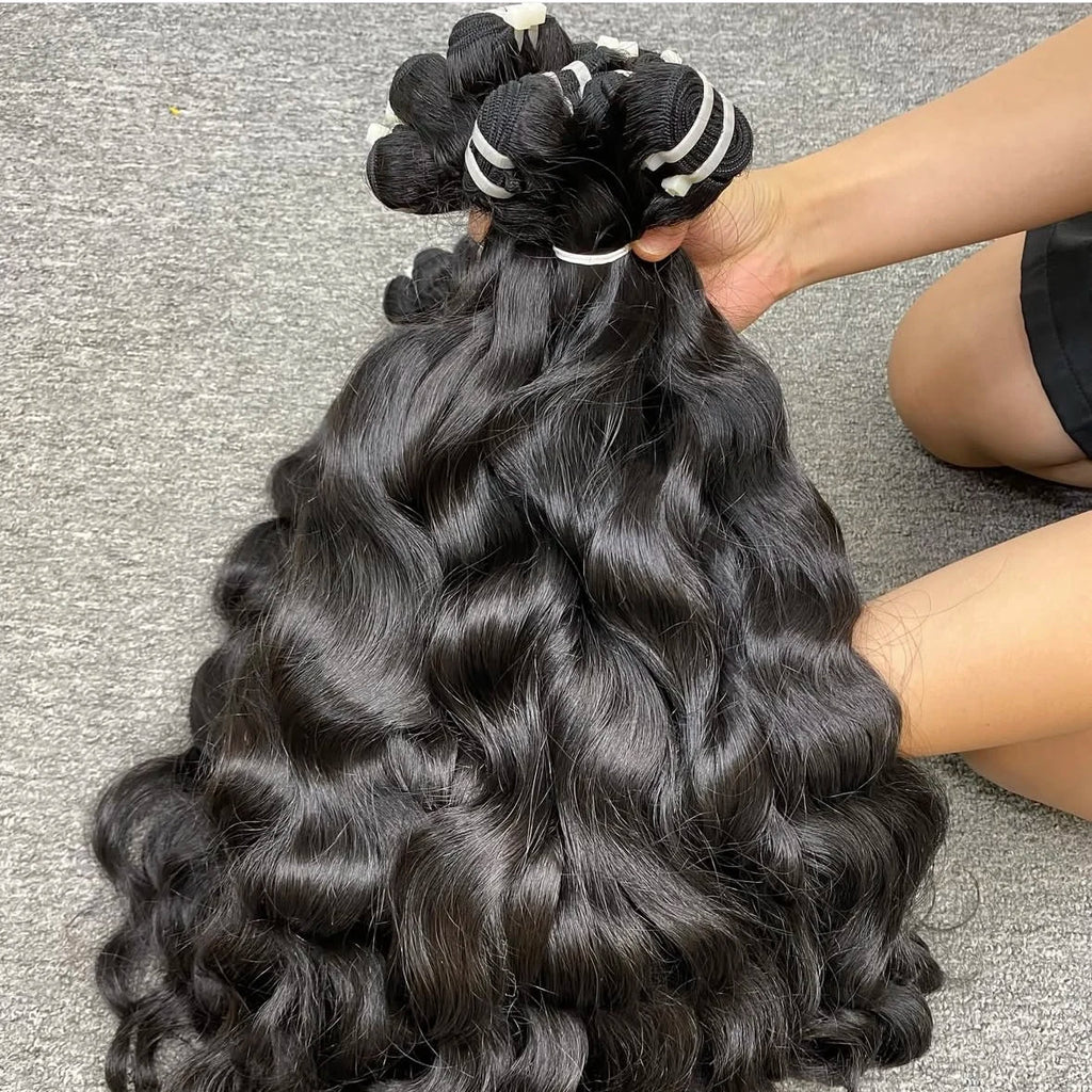 Unprocessed  Virgin Cuticle Aligned Cambodian Raw Hair bundles BODY WAVE