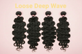 Unprocessed  Virgin Cuticle Aligned Cambodian Raw Hair bundles LOOSE DEEP  wave