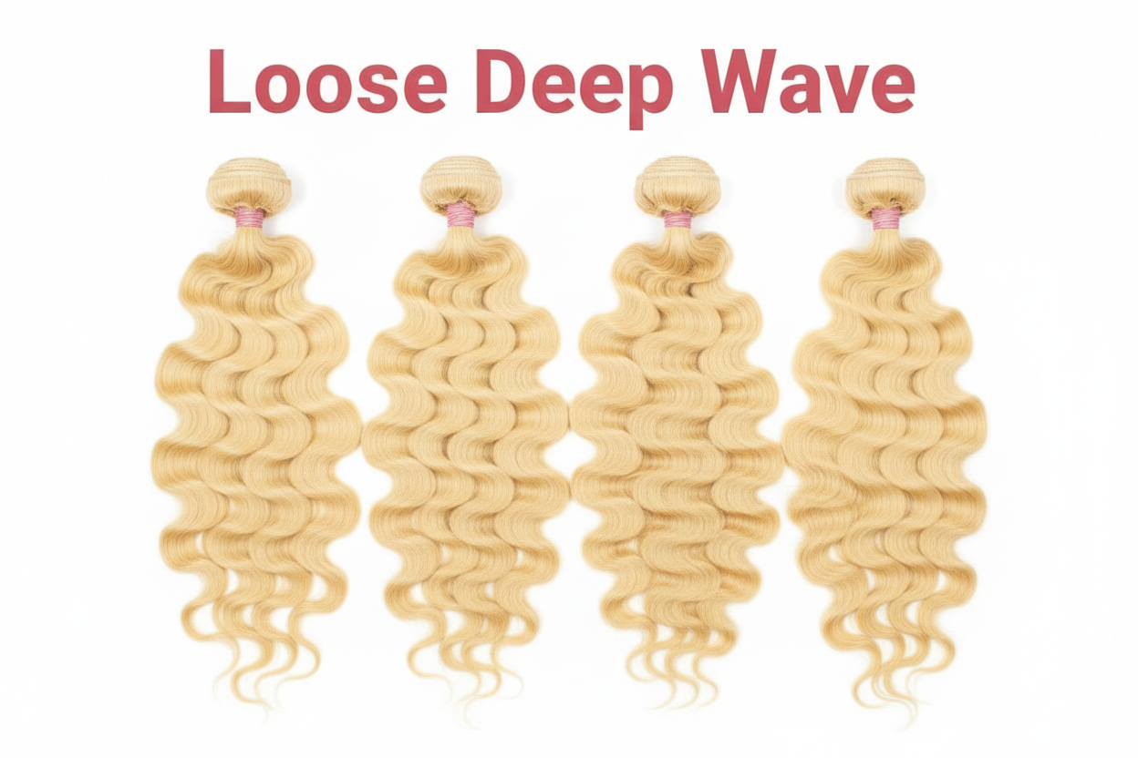Unprocessed  Virgin Cuticle Aligned Cambodian Raw Hair bundles LOOSE DEEP  wave